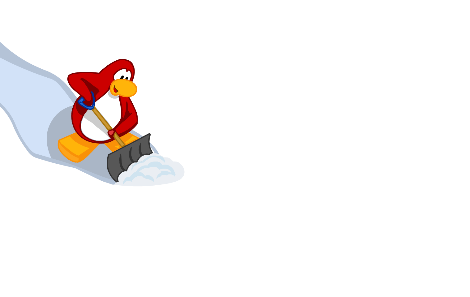 Lost penguin looking for the igloo